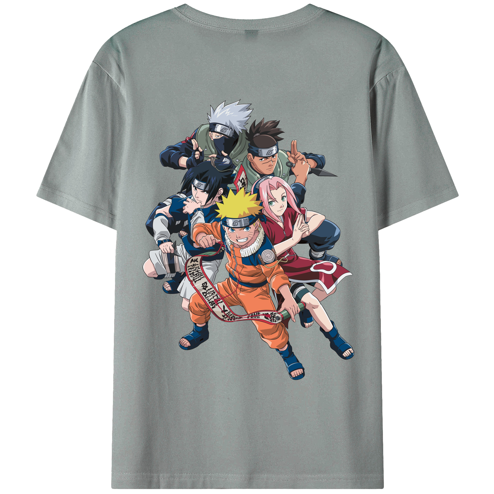 （画像用） NARUTO -ナルト- うずまき ナルト Uzumaki Naruto 綿100％ メンズ半袖Tシャツ（バックプリント） 通気性